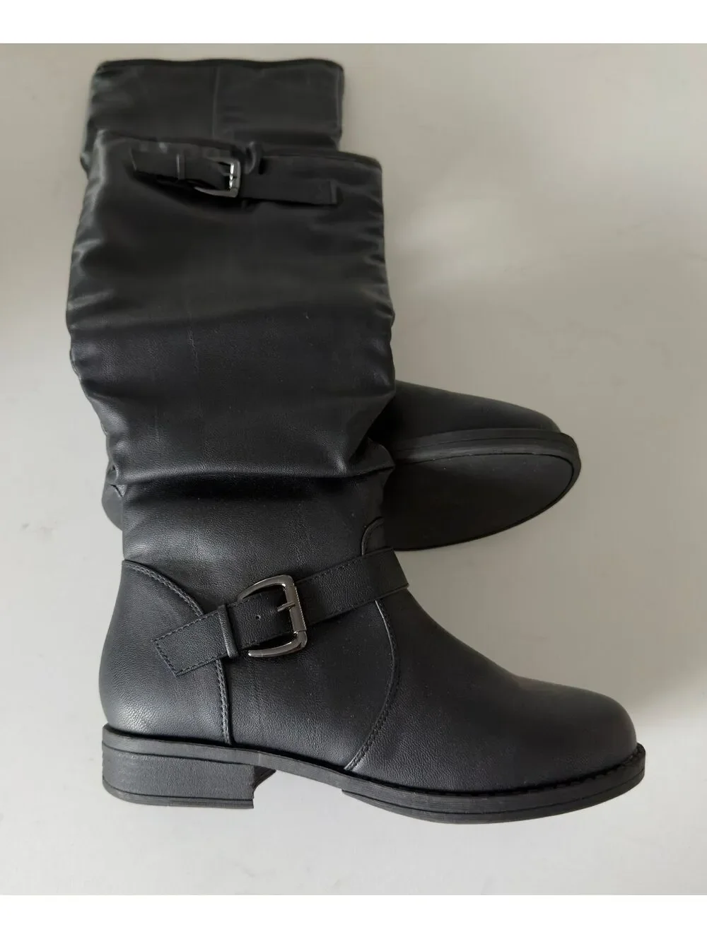 Journee Collection Black Stormy Knee High Boots Women Size 8